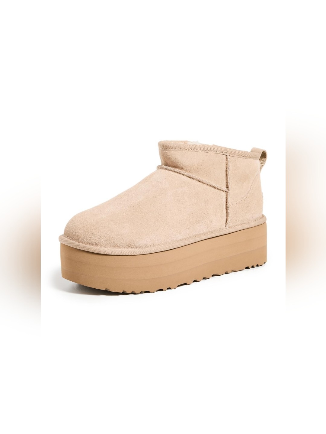 Ugg Women's Classic Ultra Mini Platform Fashion Boot, Sand, Beige, Tan, 7